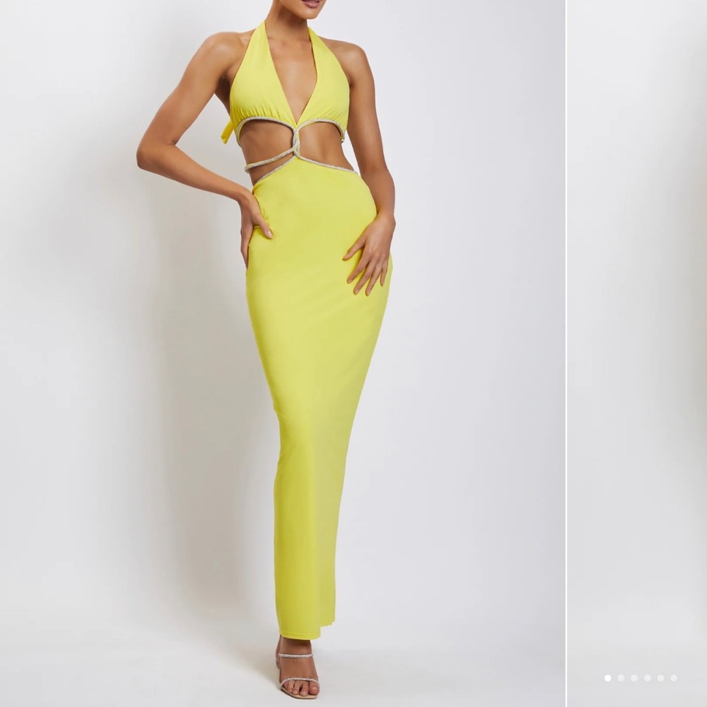 Meshki Nicha Diamante Cut Out Maxi Dress